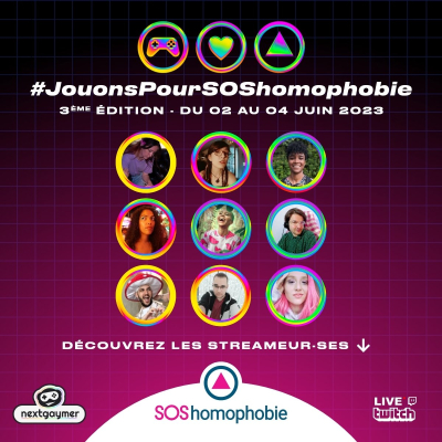 3ème édition de #JouonsPourSOShomophobie, un marathon gaming LGBTQIA+