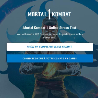 Mortal Kombat 1 : Inscrivez-vous pour le stress test !