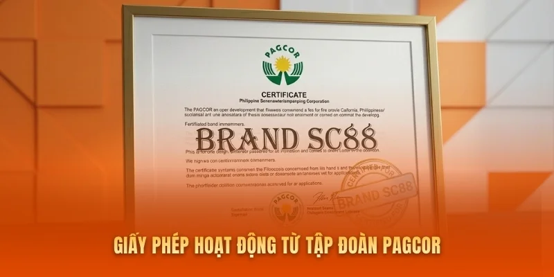 Giấy phép hoạt động từ Tập đoàn PAGCOR